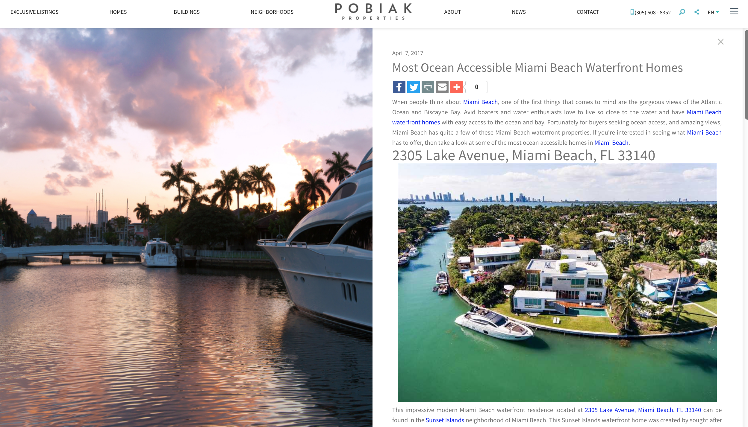 Pobiak Properties Most Ocean Accessible Miami Beach